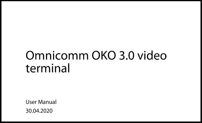 OMNICOMM OKO 3.0 Video GPS Tracker User Manual