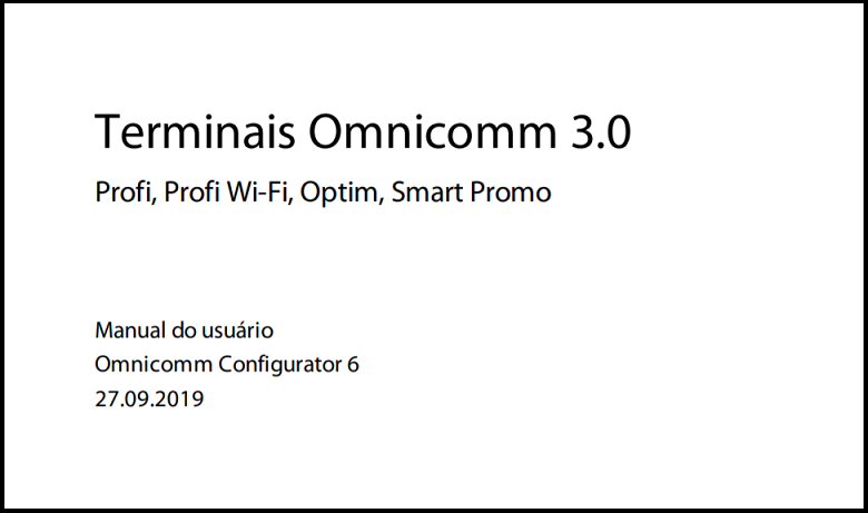 OMNICOMM Terminais 3.0 Manual do usuário