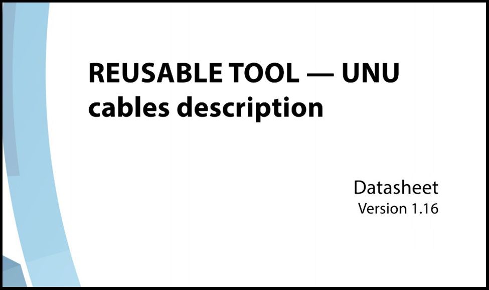Reusable tool UNU-USB Connector Kit Manual