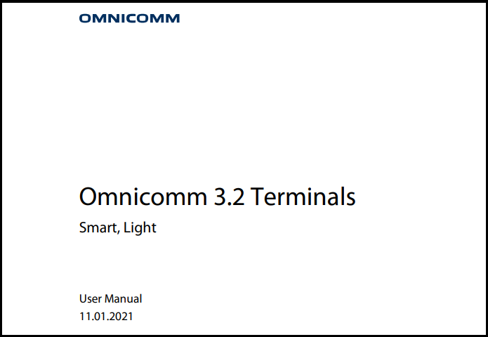OMNICOMM Series 3.2 Terminals User Manual
