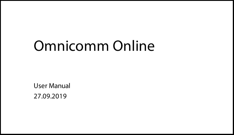 OMNICOMM Online User Manual