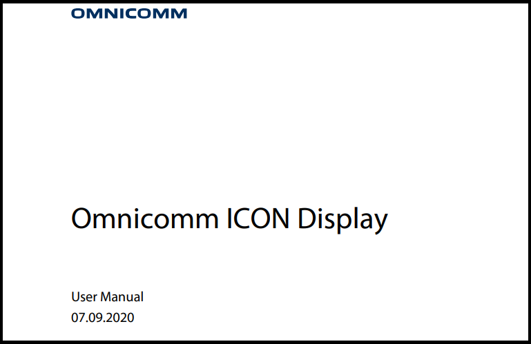 OMNICOMM ICON Display User Manual