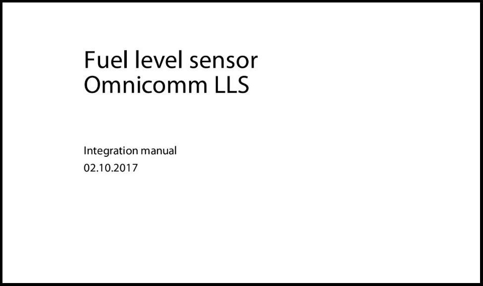 OMNICOMM LLS Fuel Level Sensor Integration Manual