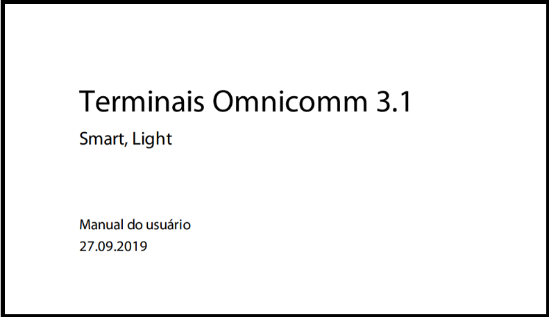 OMNICOMM Terminais 3.1 Manual do usuário