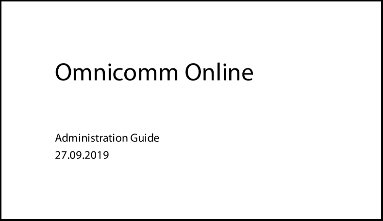 OMNICOMM Online Administration Guide